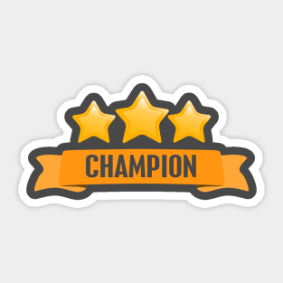 3 star Champion Sticker